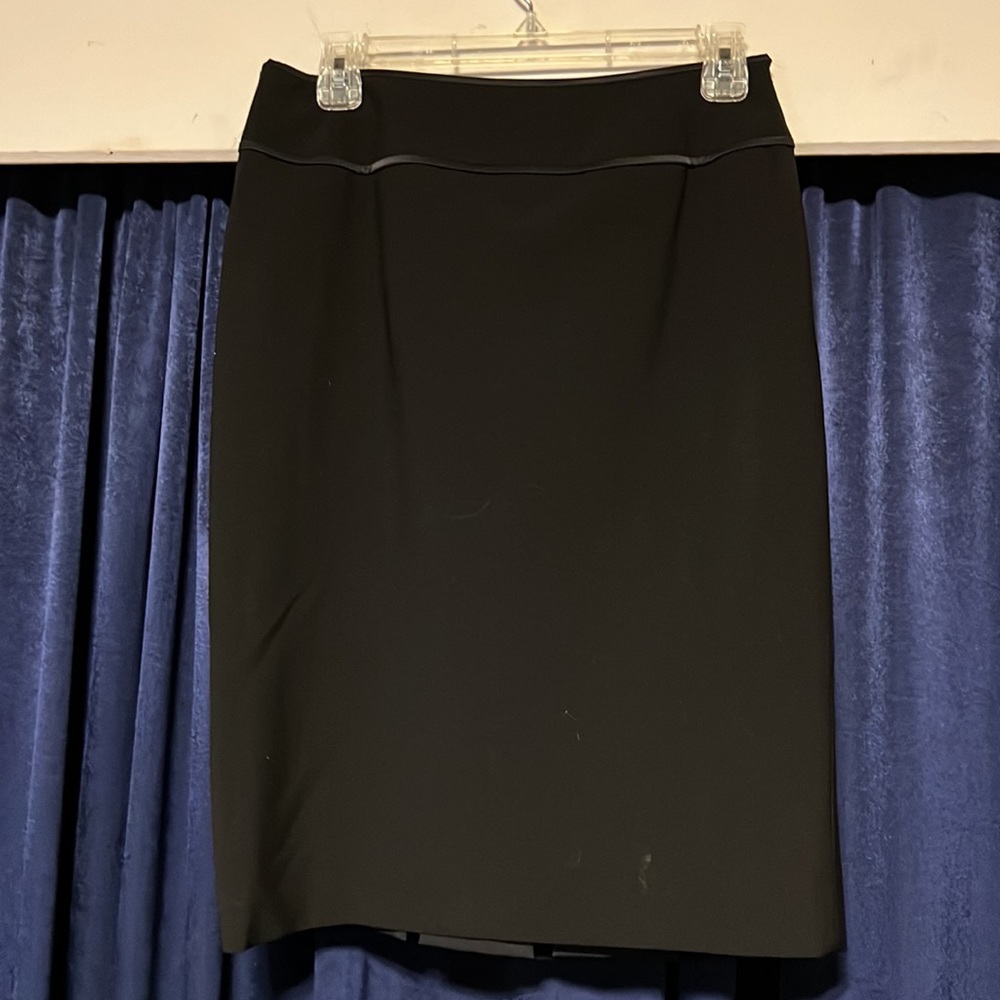 Black Basic Skirt Wool With Pleats - image 2